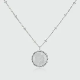 Barcelona Silver June Moonstone Birthstone Necklace