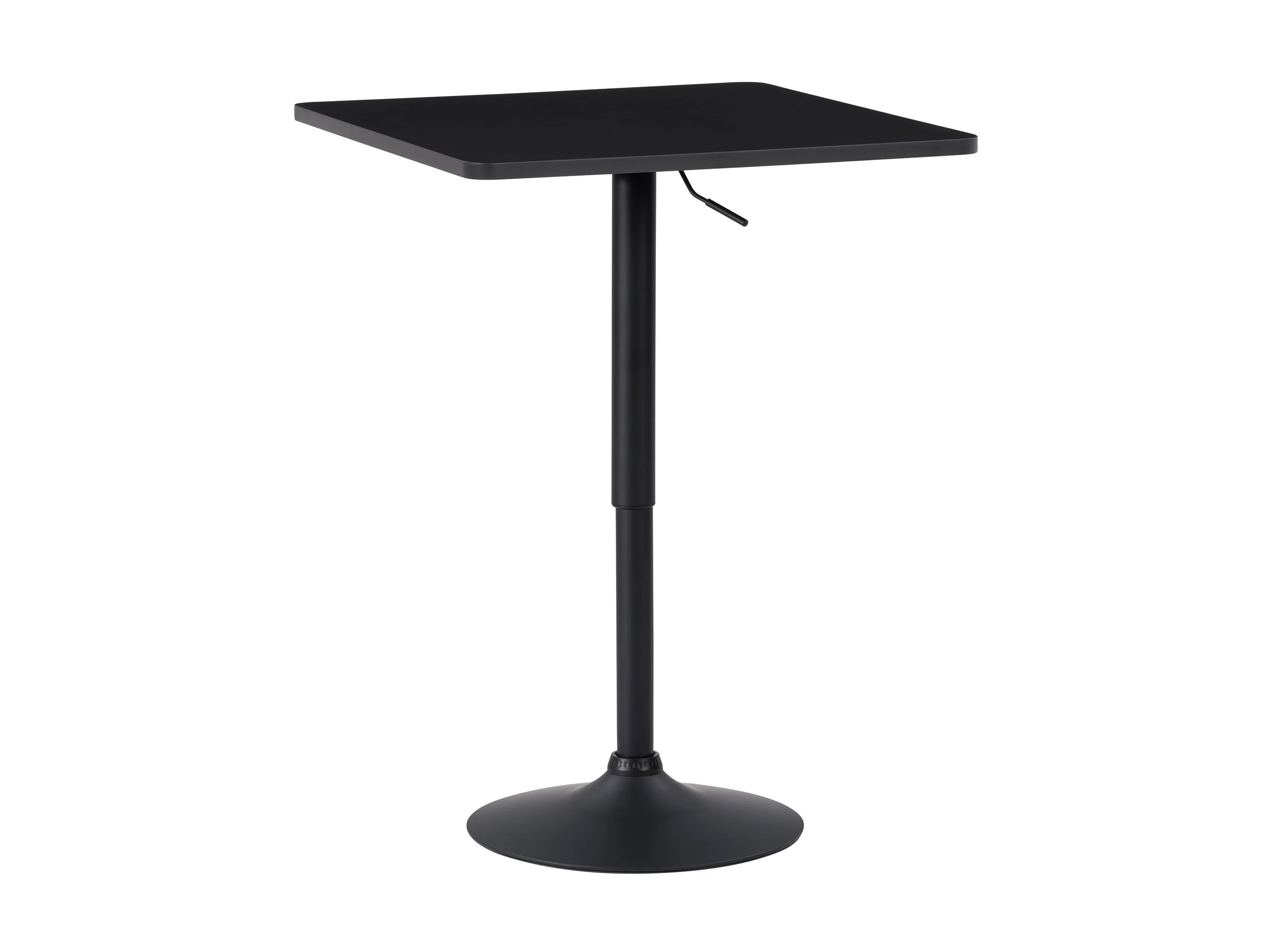 Black Adjustable Height Square Bar Table