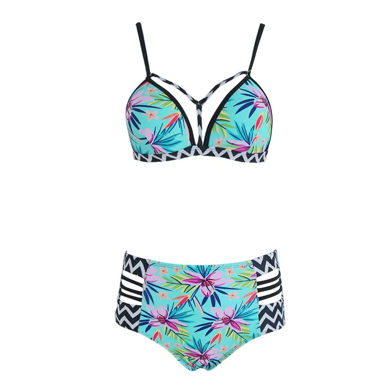 Brazilian bikini swimwear women Set High Waist Swimsuit Women Push Up