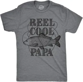 Crazy Dog Dad Fishing Shirts Funny Father's Day Reel Cool Dad Papa Grandpa Tees