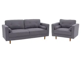 Grey Sofa and Chair 2-Piece Set