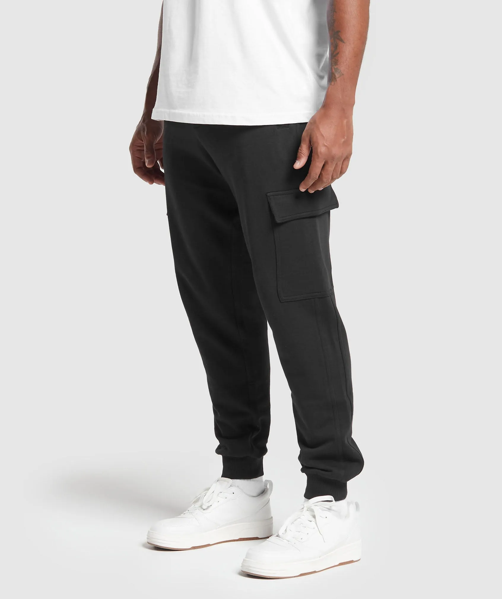 Gymshark Rest Day Essentials Black Cargo Joggers - Cozy and Stylish Athletic Wear