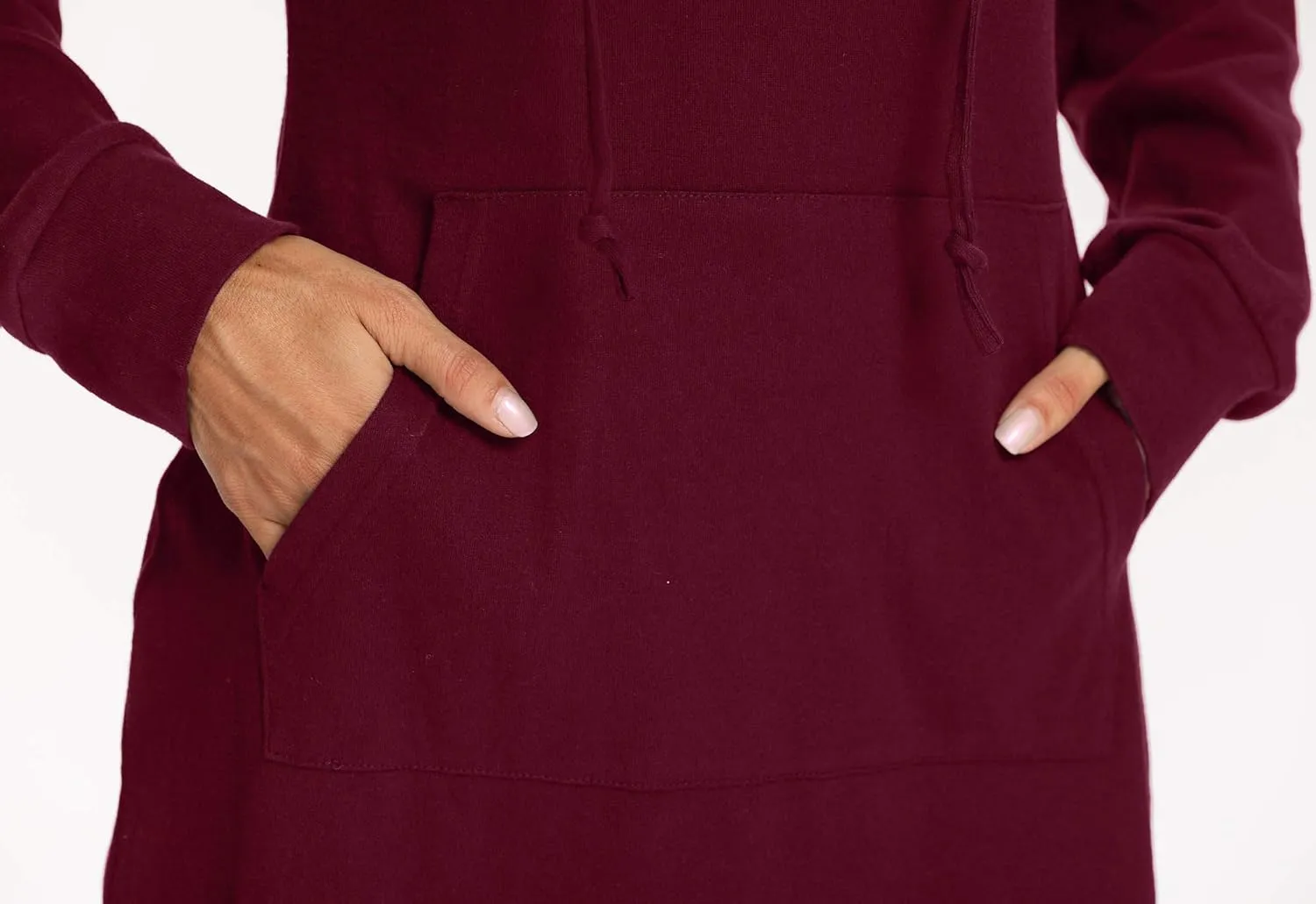 Kimmery Long Sleeve Dress for Women Lightweight Kangaroo Pocket Hoodie Dress Fall Sweatshirts for Women