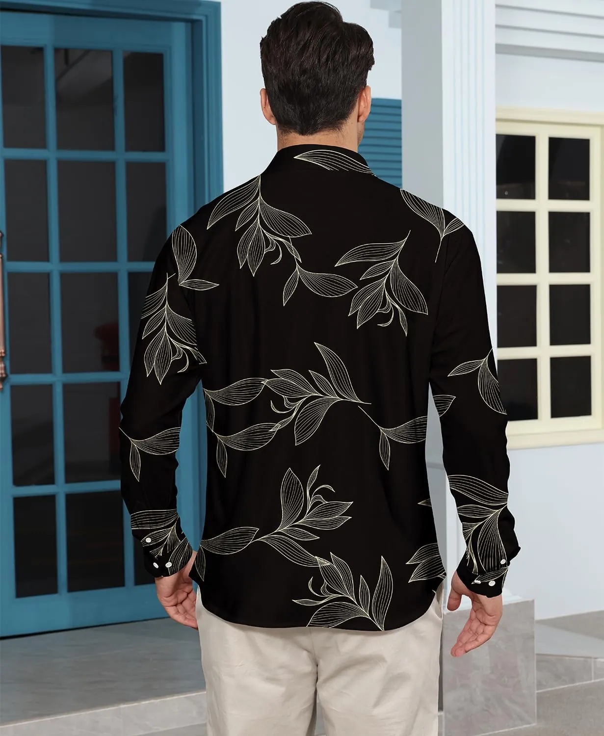 KYKU Mens Long Sleeve Shirt: Fashion Button Down Casual Shirts for Men with Pocket
