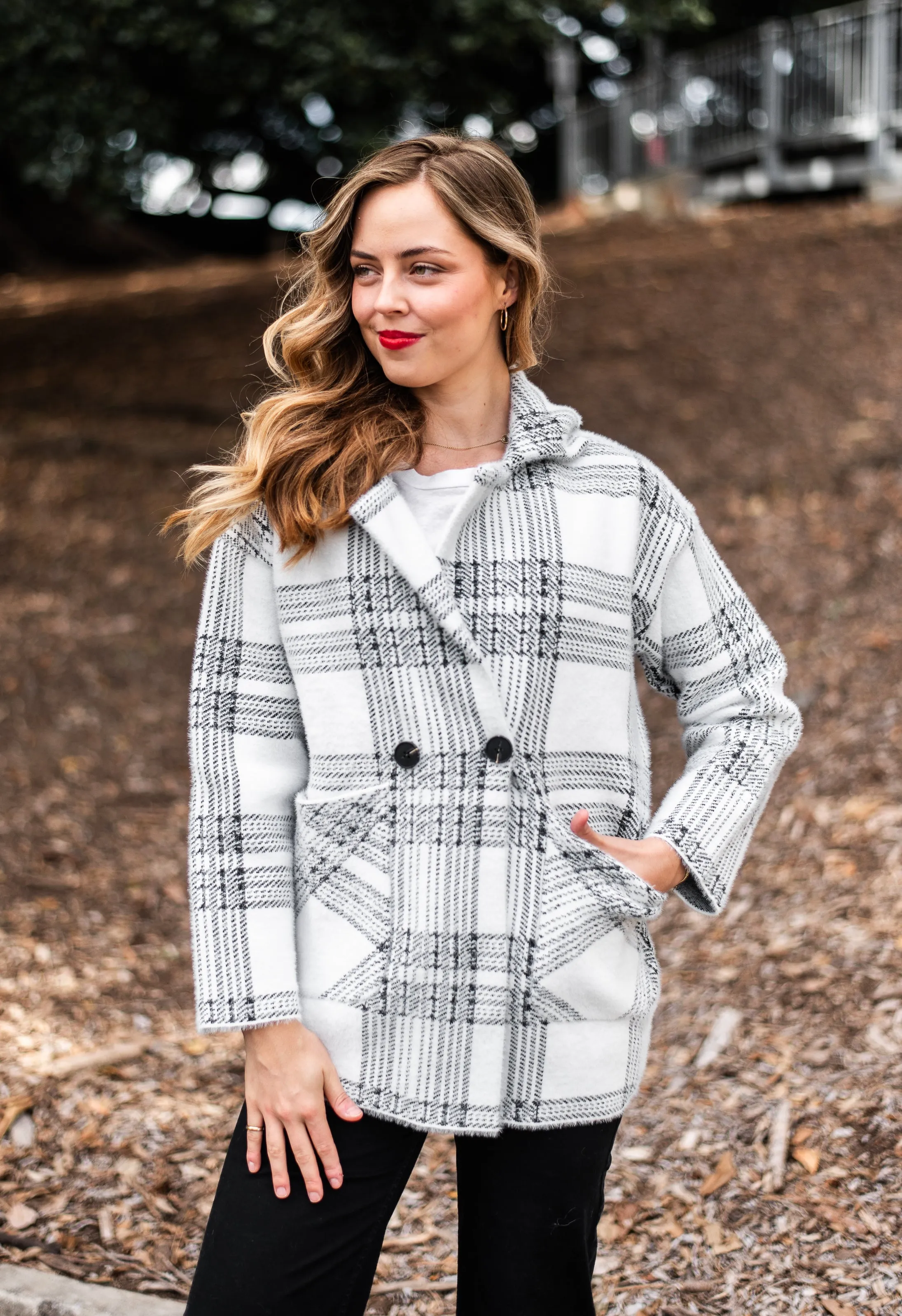 Lana Soft Coatigan | BLK-WHT