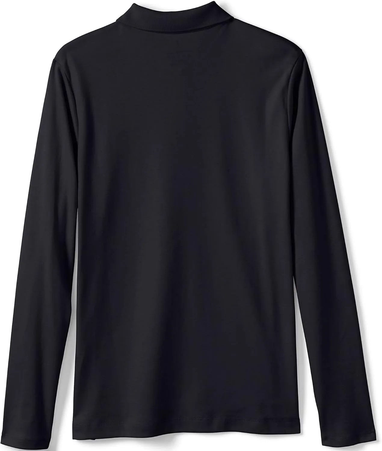 Lands' End School Uniform Girls Long Sleeve Feminine Fit Interlock Polo Shirt
