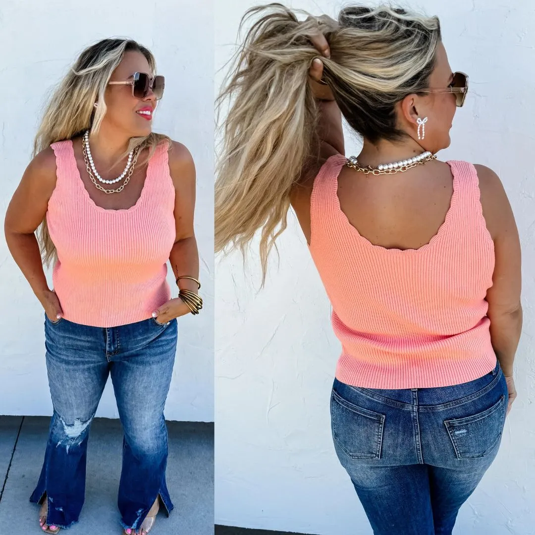 Lilian Scalloped Knit Tank Pre-Order