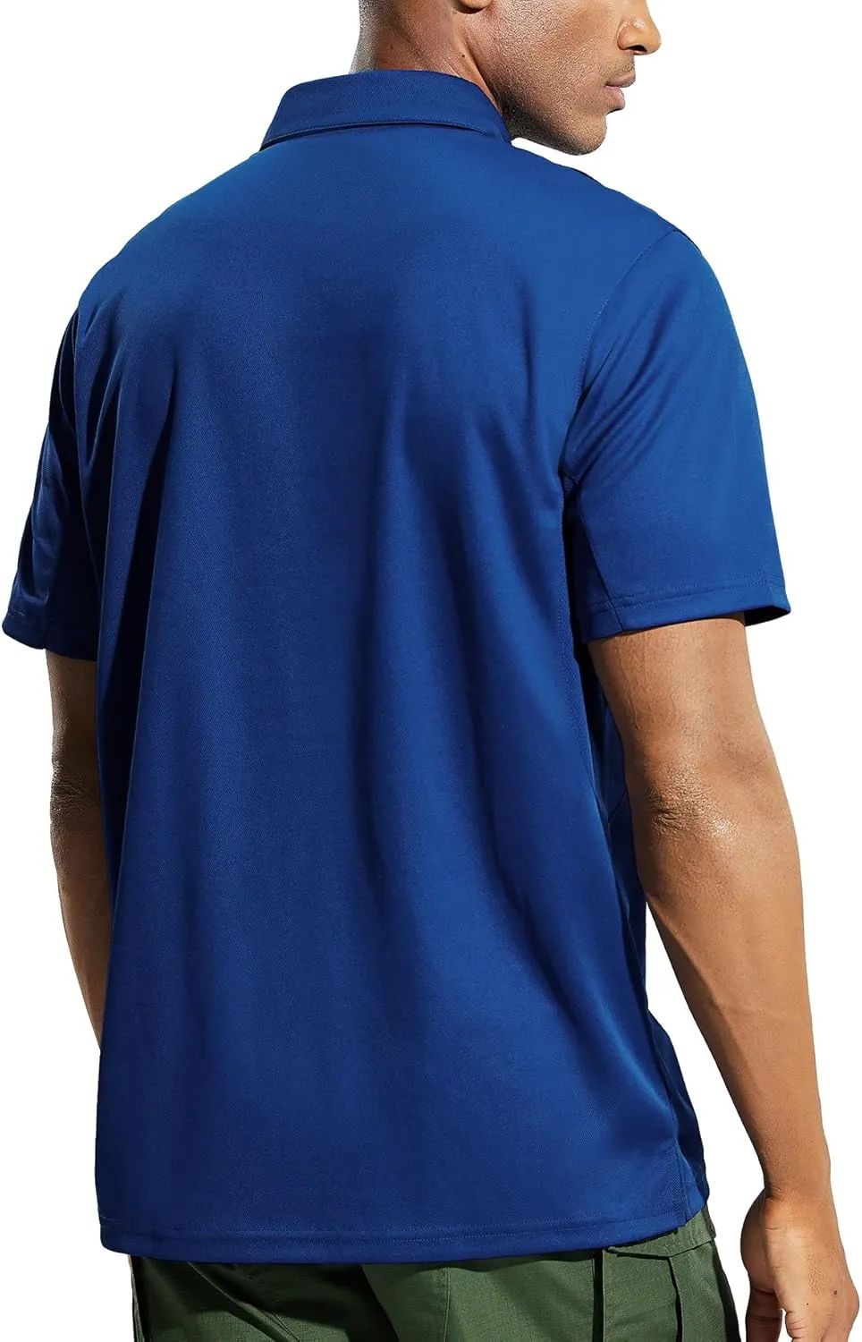 MIER Men's Outdoor Performance Tactical Polo Shirts Short and Long Sleeve, Moisture-Wicking