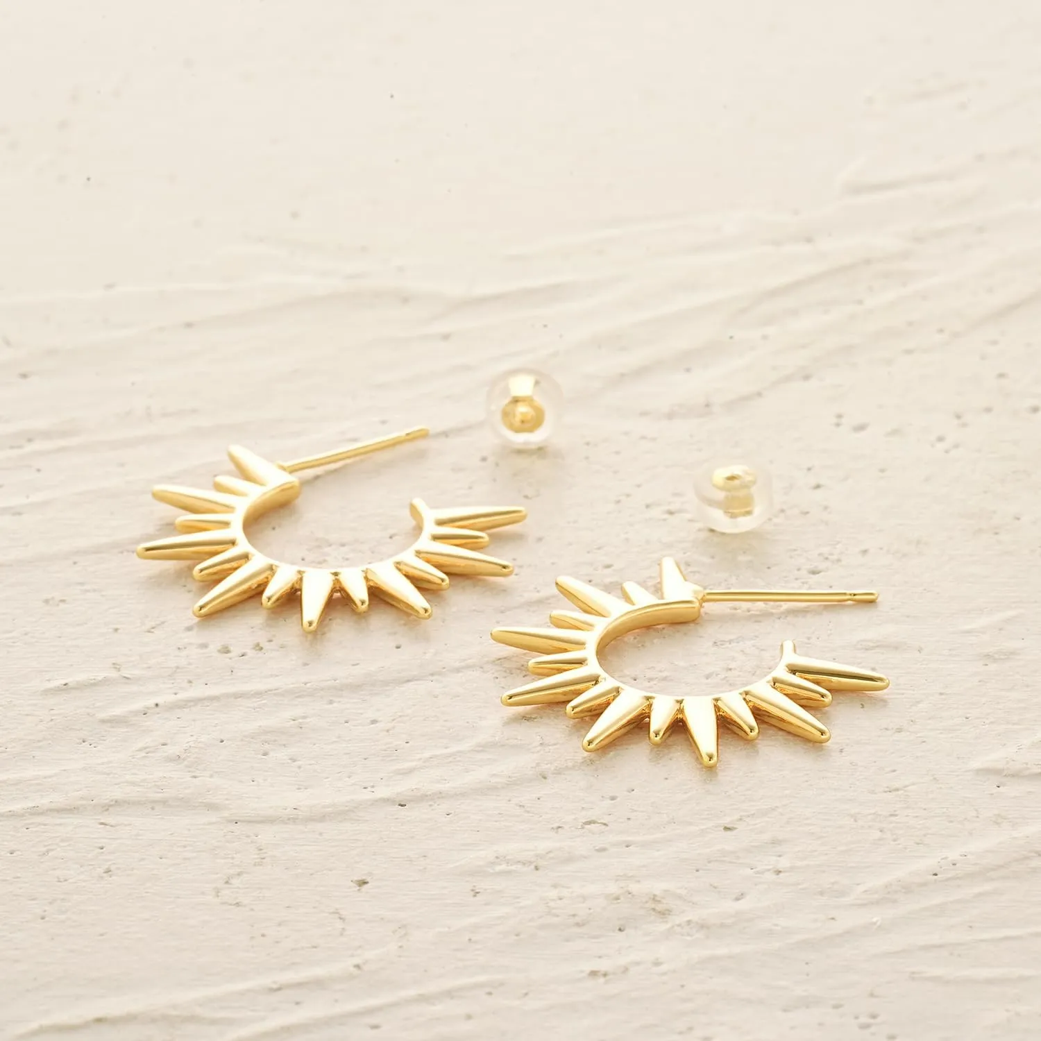 MYEARS Women Hoop Earrings Gold 14K Gold Filled Small Simple Handmade Hypoallergenic Everyday Illusion Jewelry