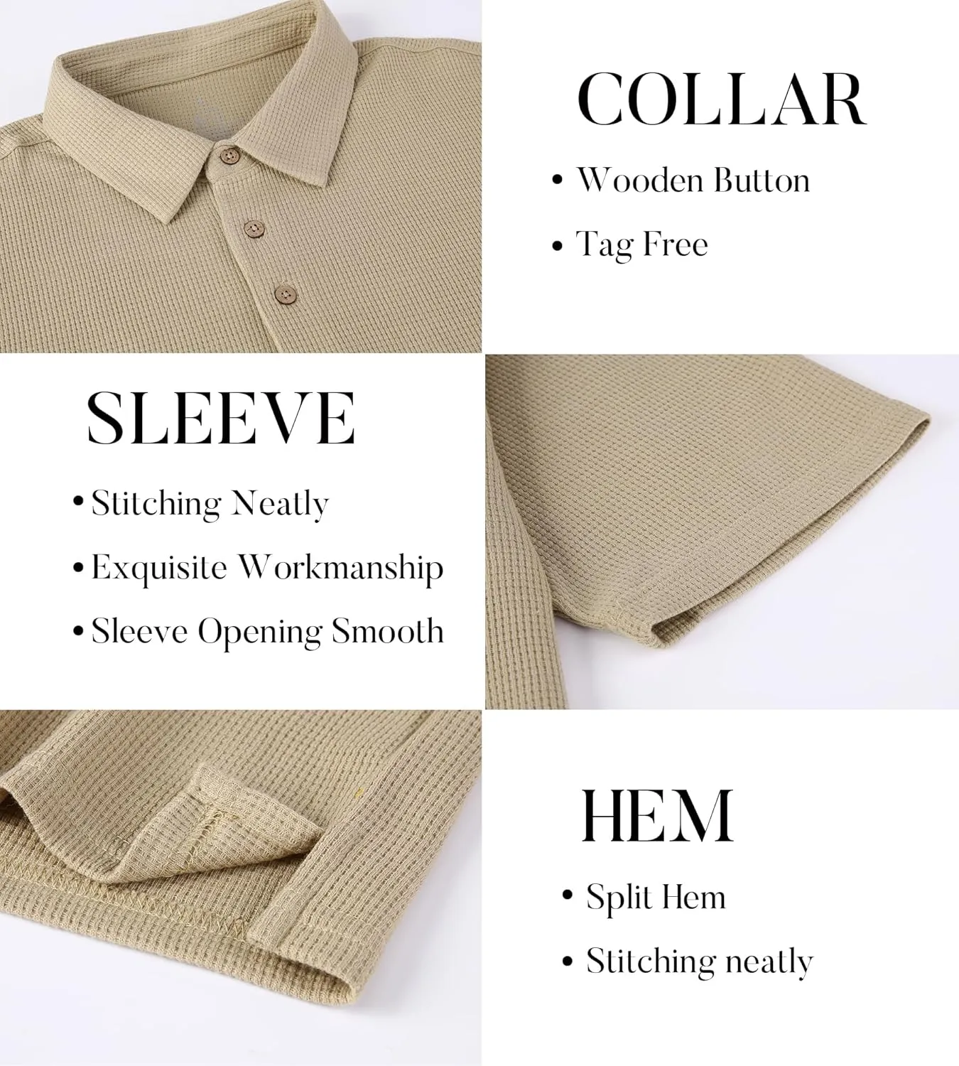 SAMERM Mens Zipper Polo Shirts Short Sleeve Casual Fashion Stylish Knit Polo T Shirt for Men
