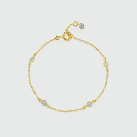 Sofia 18ct Yellow Gold Vermeil & Cubic Zirconia Bracelet