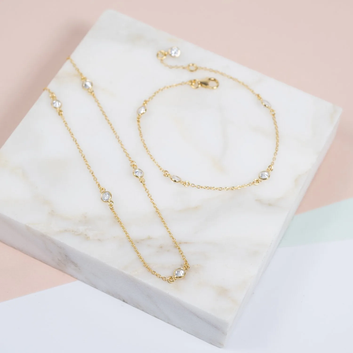 Sofia 18ct Yellow Gold Vermeil & Cubic Zirconia Bracelet