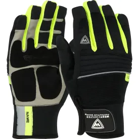 West Chester 96652/S Hi-Vis Yeti Thermal Glove with Synthetic Leather Palm and Fleece Lining - Waterproof Insert
