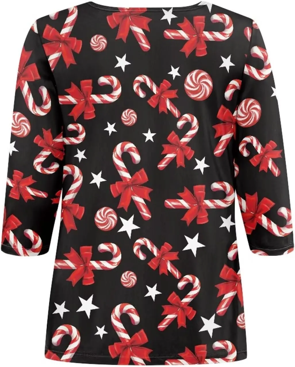 YEXIATODO Boat Neck Plus Size Tops for Women 3/4 Sleeve with Button Casual Trendy Cloth